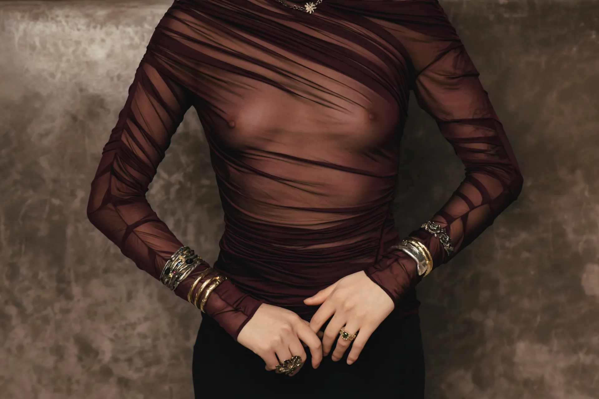 Jewellery on model
